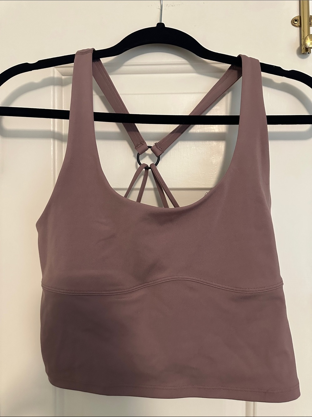 Spiritual Gangster Mauve Strappy Back Sports Bra Tank